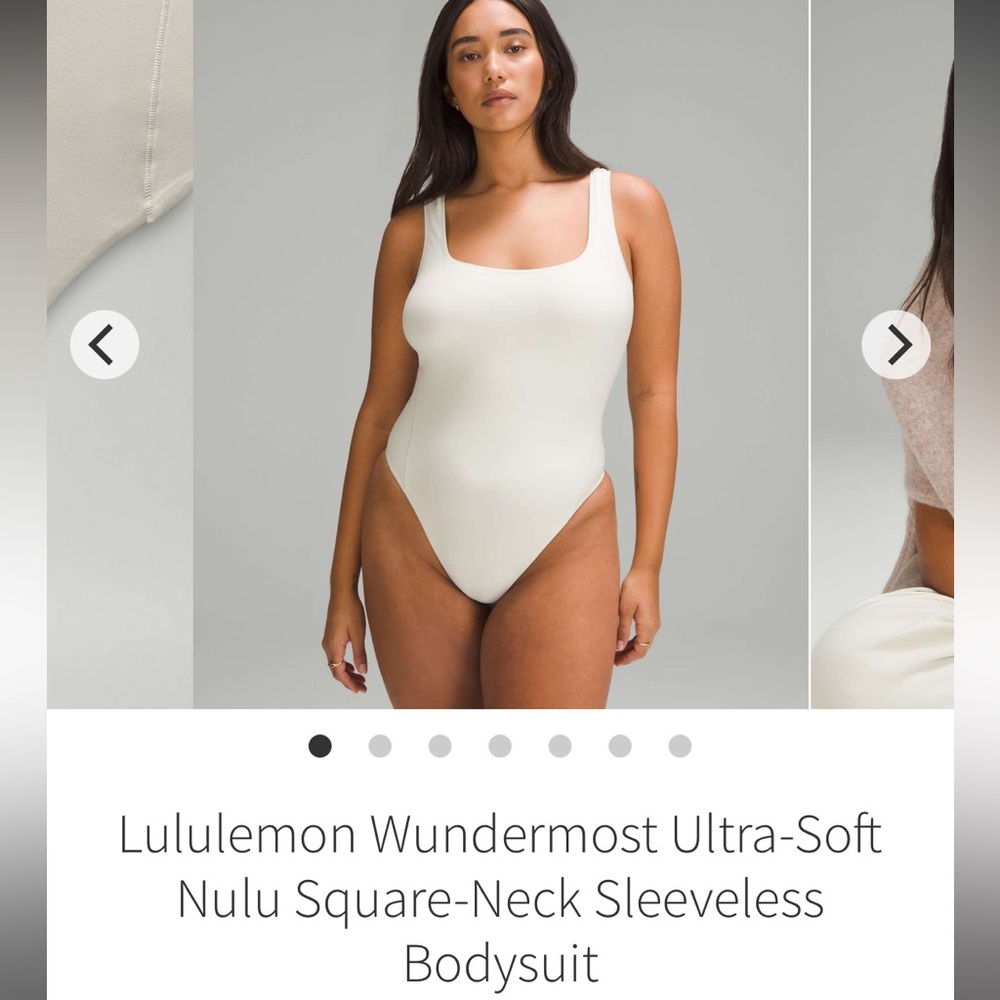 Lululemon Wundermost Square Neck Body Suit Lichen Lime